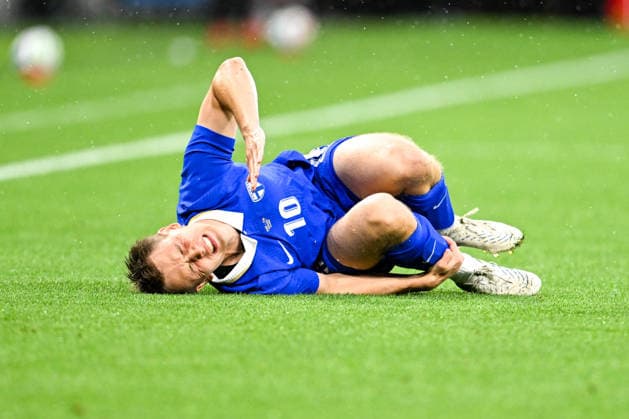 FOOTBALL - Friendly - Hungary vs Finland Photo by IPA ABACAPRESS.COM85363334 - Foul of Attila Osvath (Hungary) on Naatan Skytta (Finland) during the UEFA friendly match between Hungary vs Finland, 5 June 2026 at the Puskas Arena, Budapest, Hungary Budapest Hungary  Copyright: xIPAxSport ABACAx
