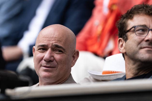 2026 French Open - Day Thirteen Andre Agassi attends the men s singles semifinal match between Alexander Zverev and Jakub Mensik on day 13 of the French Open tennis tournament on Court Philippe Chatrier at the Roland-Garros Complex in Paris, France. Paris France  Copyright: xIbrahimxEzzatx originalFilename:ezzat-notitle260605_npqRS.jpg