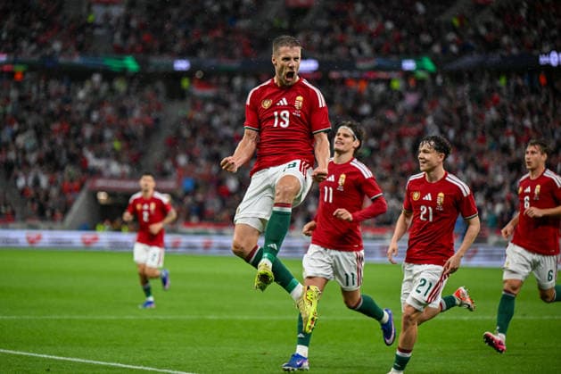 FOOTBALL - Friendly - Hungary vs Finland Photo by IPA ABACAPRESS.COM85364112 - Happiness of Barnabas Varga (Hungary) after scores a goal during the UEFA friendly match between Hungary vs Finland, 5th June 2026 at the Puskas Arena, Budapest, Hungary Budapest Hungary  Copyright: xIPAxSport ABACAx