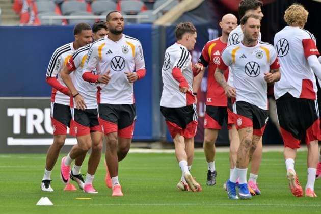 Ahead of FIFA World Cup, WM, Weltmeisterschaft, Fussball 2026 CHICAGO, IL - JUNE 05: Players of Germany run during a training session at Soldier Field on June 05, 2026 in Chicago, Illinois. Germany will face United States in an International Friendly, Länderspiel, Nationalmannschaft match on June 6 as a final warm-up game ahead of the FIFA World Cup 2026. Jacek Boczarski Anadolu Illinois United States. Editorial use only. Please get in touch for any other usage.  Copyright: x2026xAnadoluxJacekxBoczarskix