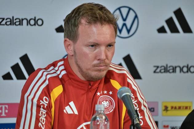 Ahead of FIFA World Cup, WM, Weltmeisterschaft, Fussball 2026 CHICAGO, ILLINOIS - JUNE 05: Germany head coach Julian Nagelsmann speaks during a press conference, PK, Pressekonferenz ahead of their International Friendly, Länderspiel, Nationalmannschaft match against the United Statesin an international friendly match on June 6 as a final warm-up game ahead of the FIFA World Cup 2026. Jacek Boczarski Anadolu Illinois United States. Editorial use only. Please get in touch for any other usage.  Copyright: x2026xAnadoluxJacekxBoczarskix