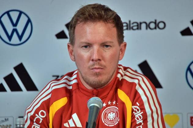 Ahead of FIFA World Cup, WM, Weltmeisterschaft, Fussball 2026 CHICAGO, ILLINOIS - JUNE 05: Germany head coach Julian Nagelsmann speaks during a press conference, PK, Pressekonferenz ahead of their International Friendly, Länderspiel, Nationalmannschaft match against the United Statesin an international friendly match on June 6 as a final warm-up game ahead of the FIFA World Cup 2026. Jacek Boczarski Anadolu Illinois United States. Editorial use only. Please get in touch for any other usage.  Copyright: x2026xAnadoluxJacekxBoczarskix