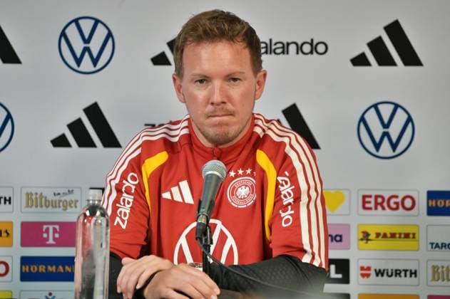 Ahead of FIFA World Cup, WM, Weltmeisterschaft, Fussball 2026 CHICAGO, ILLINOIS - JUNE 05: Germany head coach Julian Nagelsmann speaks during a press conference, PK, Pressekonferenz ahead of their International Friendly, Länderspiel, Nationalmannschaft match against the United Statesin an international friendly match on June 6 as a final warm-up game ahead of the FIFA World Cup 2026. Jacek Boczarski Anadolu Illinois United States. Editorial use only. Please get in touch for any other usage.  Copyright: x2026xAnadoluxJacekxBoczarskix