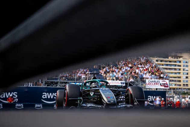 MONTE CARLO, MONACO: Lance Stroll, racing for the Aston Martin F1 team during the 2026 Formula 1 Monaco Grand Prix at the Circuit de Monaco in Monte Carlo, Monaco