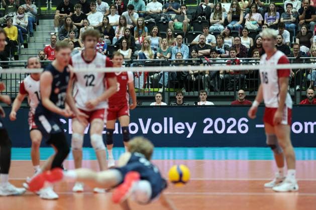 05.June. 2026 – Volleyball – CEV Volleyball European League 2026 - Men , FINLAND vs AUSTRIA fans looks on prior to the match Lower Austria Lower Austria , AUSTRIA – Multiversum Schwechat Multiversum Schwechat AUSTRIA