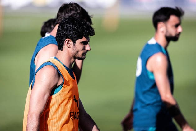Portugal v Chile - FIFA World Cup, WM, Weltmeisterschaft, Fussball 2026 International Friendly, Länderspiel, Nationalmannschaft Goncalo Guedes of Portugal participates in a training session ahead of the FIFA World Cup 2026 international friendly match between Portugal and Chile at Estadio Nacional do Jamor in Oeiras on June 6, 2026. Lisbon Oeiras Portugal  Copyright: xRodrigoxMoreira NurPhotox originalFilename:moreira-portugal260605_np2z5.jpg
