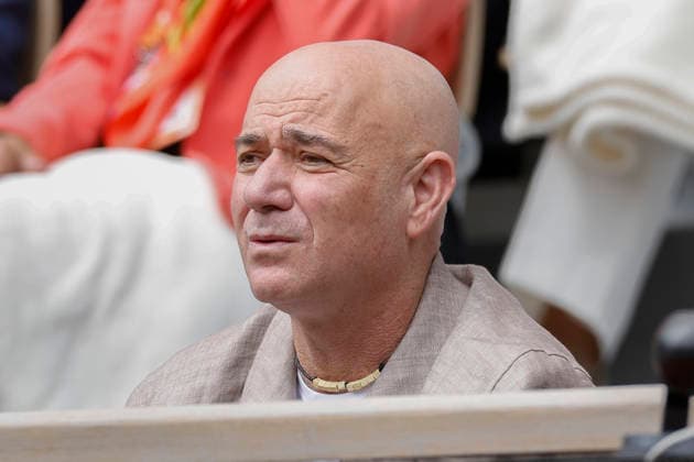June 5, 2026, Paris, Paris, France: Tennis great ANDRE AGASSI watches from th stands during the tennis Grand Slam men s semi final match between MENSIK (CZE) and ZVEREV (GER) at Roland Garros Stadium in Paris. Paris France - ZUMAb253 20260605_zsp_b253_099 Copyright: xLoicxBaratouxx