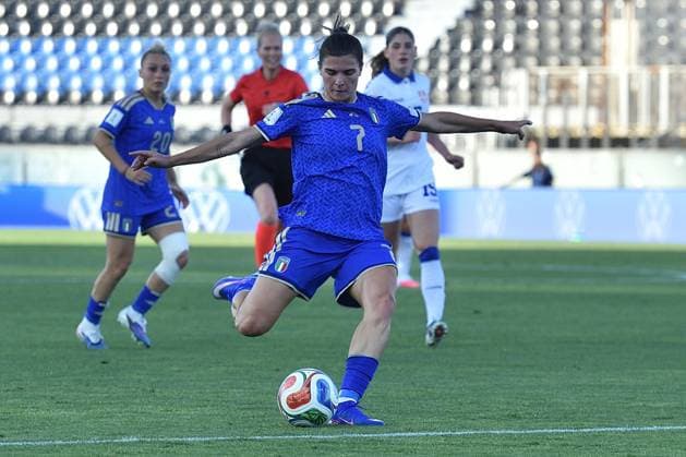 IPA85372014 - Sofia Cantore (Italy) during Qualifiers - Italy vs Serbia, FIFA World Cup, WM, Weltmeisterschaft, Fussball match in Pisa, Italy, June 05 2026  Copyright: xGabrielexMasotti IPAxSportx xx 85372014