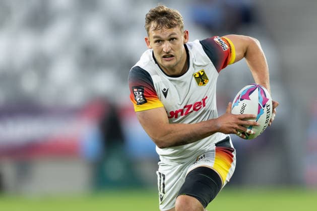 Neuseeland - Deutschland, SVNS Rugby World Championship, WM, Weltmeisterschaft Philip Gleitze (Deutschland, 11). Zweites Gruppenspiel der deutschen Mannschaft gegen die All Blacks Sevens aus Neuseeland. Drittes Turnier der SVNS World Championship, Siebener-Rugby WM vom 5. bis 7. Juni 2026 in Bordeaux (Frankreich). Tag 1, Gruppenspiele am 5. Juni 2026., Bordeaux Region Nouvelle-Aquitaine Frankreich Stade Atlantique