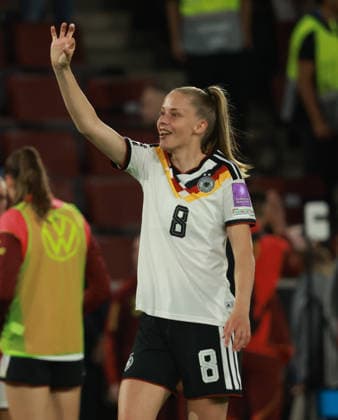 Schlussjubel Vivien Endemann (GER), Frauen WM Qualifikation Gruppe A4, Deutschland vs Norwegen, Köln, 05.06.2026.