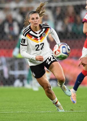 05.06.2026, xophax, Fussball , Köln , Cologne, Germany , Norway , Frauen-Nationalmannschaft Rhein Energie Stadion Koeln.Fussball - Länderspiel : Deutschland gegen Norwegen. Jule Brand ( Deutschland ) Köln