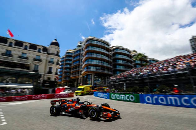 (81) Oscar Piastri during the Practice 1 Formula 1 Grand Prix de Monaco 2026 at Circuit de Monaco in Monte Carlo, Monaco. Round 8 of the 2026 FIA Formula One World Championship, WM, Weltmeisterschaft held June 5-7, 2026. The iconic Circuit de Monaco, the jewel of the Formula 1 calendar, winds through the narrow streets of Monte Carlo in the Principality of Monaco. Formula 1 Grand Prix de Monaco 2026 - Round 8 - Circuit de Monaco F1-2026-R08-MON