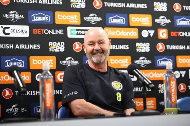 Steve Clarke head coach of Scotland Scotland press conference, PK, Pressekonferenz 2026 FIFA World Cup, WM, Weltmeisterschaft, Fussball Football, Sports Illustrated Stadium, New Jersey, USA - 05 Jun 2026New Jersey Sports Illustrated Stadium United States of America EDITORIAL USE ONLY No use with unauthorised audio, video, data, fixture lists, club league logos or live services. Online in-match use limited to 120 images, no video emulation. No use in betting, games or single club league player publications. Copyright: xMichaelxZemanek Shutterstockx 16906921r
