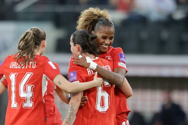 Gruppo, Group, AURELIE CSILLAG, Svizzera, FIFA Women s World Cup 2027 League Phase, Switzerland vs Malta 6-1, 05-06-2026, Esultanza, Celebration, Jubel FIFA WOMEN SWORLD CUP 2027 League Phase SVIZZERA-MALTA 6-1