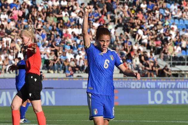 FOOTBALL - FIFA World Cup, WM, Weltmeisterschaft, Fussball - Qualifiers - Italy vs Serbia Photo by IPA ABACAPRESS.COM85371979 - Manuela Giugliano (Italy) during Qualifiers - Italy vs Serbia, FIFA World Cup match in Pisa, Italy, June 05 2026 Pisa Italy  Copyright: xIPAxSport ABACAx