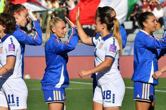 FOOTBALL - FIFA World Cup, WM, Weltmeisterschaft, Fussball - Qualifiers - Italy vs Serbia Photo by IPA ABACAPRESS.COM85371981 - Giada Greggi (Italy) and Emma Petrovic (Serbia) during Qualifiers - Italy vs Serbia, FIFA World Cup match in Pisa, Italy, June 05 2026 Pisa Italy  Copyright: xIPAxSport ABACAx