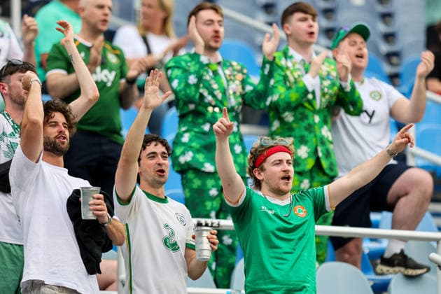Fußball, Testspiel, Kanada - Irland International Friendly, Länderspiel, Nationalmannschaft Stade Saputo, MontrÃ Ireland fans ahead of the match 6 6 2026  Copyright: x INPHO RyanxByrnex RB1_6862