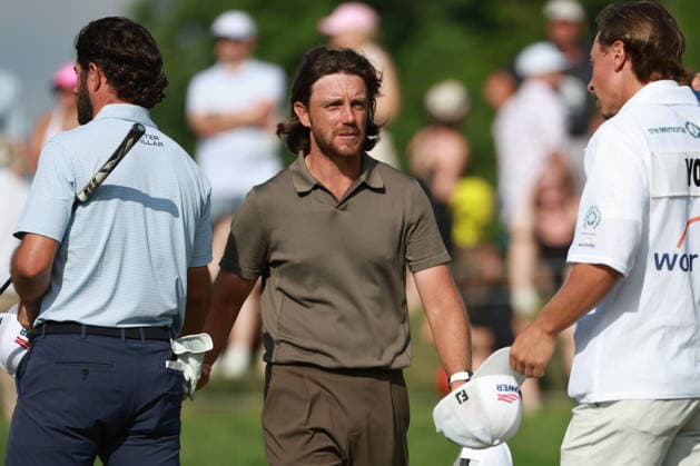 The Memorial Tournament DUBLIN, OHIO - JUNE 05: Tommy Fleetwood removes his cap after he completes the 18th hole during the second round of The Memorial Tournament presented by Workday at Muirfield Village Golf Club in Dublin, Ohio, USA on Friday, June 5, 2026. Dublin Ohio United States  Copyright: xJorgexLemusx originalFilename:lemus-thememor260605_npTYR.jpg