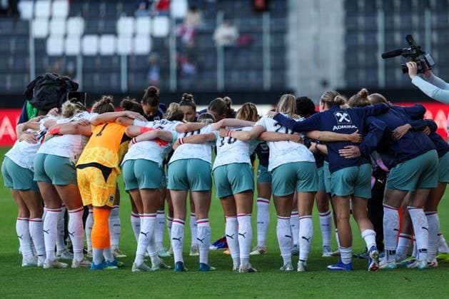 05.June. 2026 – SOCCER – UEFA Women s European Qualifiers, Austria (W) vs Slovenia (W) team Austria pre-match VIENNA VIENNA, AUSTRIA – Sportclub-Platz Dornbach Sportclub-Platz Dornbach AUSTRIA