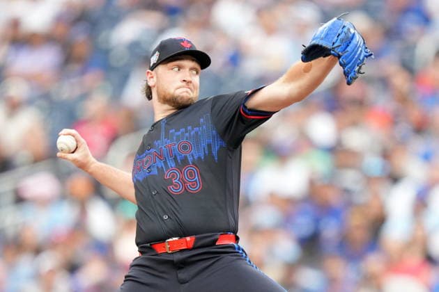 June 5, 2026, Toronto, On, CANADA: Toronto Blue Jays pitcher Trey Yesavage (39) makes the pitch against the Baltimore Orioles during first inning American League, MLB, Baseball Herren, USA baseball action in Toronto on Friday, June 5, 2026. Canada News - June 5, 2026 - ZUMAc35_ 20260605_zaf_c35_075 Copyright: xNathanxDenettex