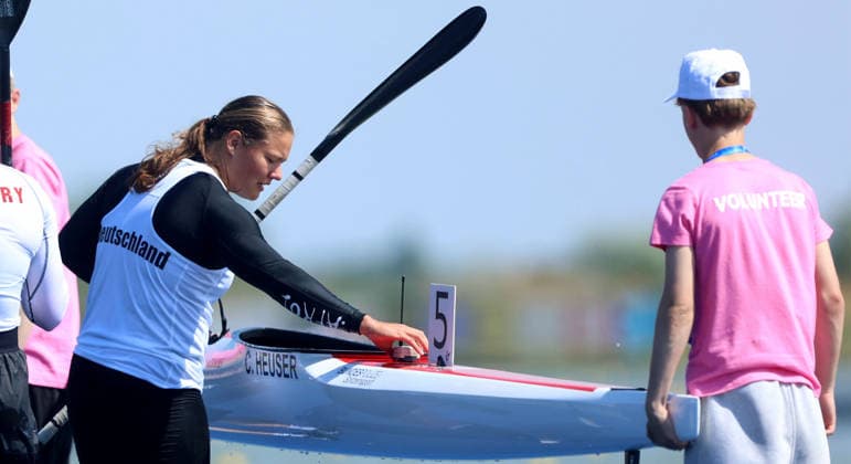 09.05.2026 Szeged(Hungary) ICF Canoe Sprint world cup K1 Women 1000m final Caroline HEUSER Germany :