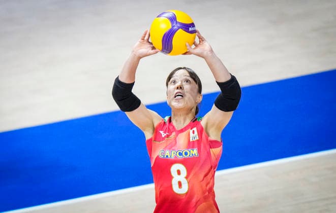 Team Japan Manami Kojima returns a shot against Team Ukraine during their womens Volleyball Nations League (VNL) match on June 5, 2026 in Quebec City, Canada. Noxthirdxpartyxsales  aflo_333390792 MathieuxBelangerx