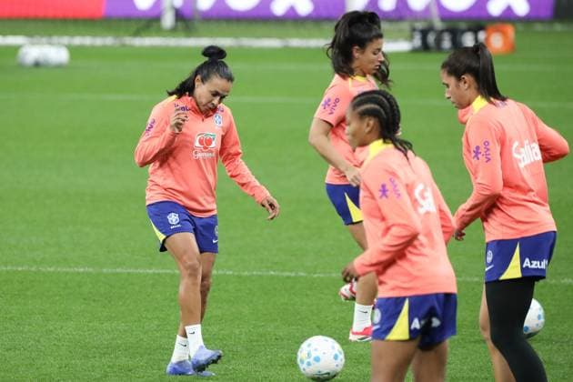 Training session of the Brazilian women s national football team for the friendly match against the USA. Marta of the Brazilian women s national football team during the last training session before the friendly match against the United States, at Neo Quimica Arena, in the east zone of Sao Paulo, this Friday, June 5, 2026. Sao Paulo Sao Paulo Brasil Copyright: xMarinaxUezimax
