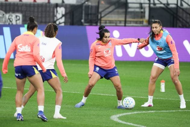 Training session of the Brazilian women s national football team for the friendly match against the USA. Marta of the Brazilian women s national football team during the last training session before the friendly match against the United States, at Neo Quimica Arena, in the east zone of Sao Paulo, this Friday, June 5, 2026. Sao Paulo Sao Paulo Brasil Copyright: xMarinaxUezimax