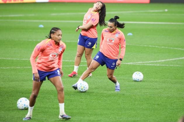 Training session of the Brazilian women s national football team for the friendly match against the USA. Marta of the Brazilian women s national football team during the last training session before the friendly match against the United States, at Neo Quimica Arena, in the east zone of Sao Paulo, this Friday, June 5, 2026. Sao Paulo Sao Paulo Brasil Copyright: xMarinaxUezimax