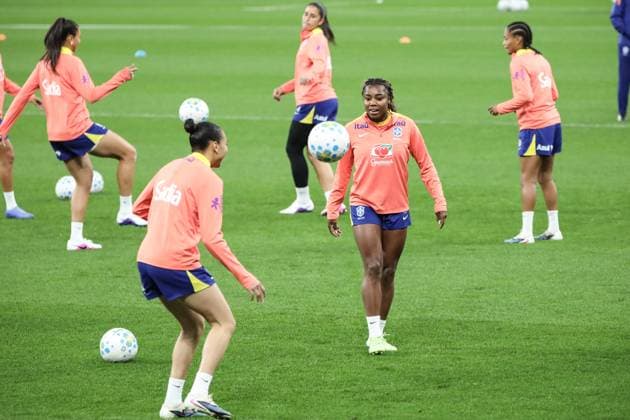 Training session of the Brazilian women s national football team for the friendly match against the USA. Ludmila of the Brazilian women s national football team during the last training session before the friendly match against the United States, at Neo Quimica Arena, east zone of Sao Paulo, this Friday, June 5, 2026. Sao Paulo Sao Paulo Brasil Copyright: xMarinaxUezimax