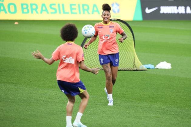 Training session of the Brazilian women s national football team for the friendly match against the USA. Tarciane of the Brazilian women s national football team during the last training session before the friendly match against the United States, at Neo Quimica Arena, in the east zone of Sao Paulo, this Friday, June 5, 2026. Sao Paulo Sao Paulo Brasil Copyright: xMarinaxUezimax