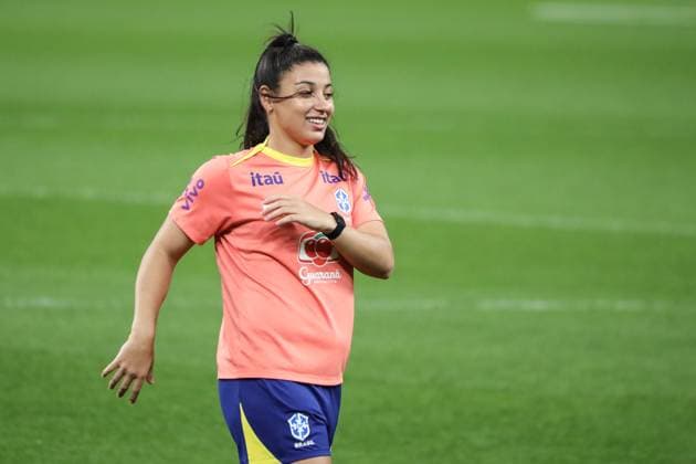 Training session of the Brazilian women s national football team for the friendly match against the USA. Duda Sampaio of the Brazilian women s national football team during the last training session before the friendly match against the United States, at Neo Quimica Arena, in the east zone of Sao Paulo, this Friday, June 5, 2026. Sao Paulo Sao Paulo Brasil Copyright: xMarinaxUezimax
