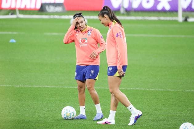 Training session of the Brazilian women s national football team for the friendly match against the USA. Marta of the Brazilian women s national football team during the last training session before the friendly match against the United States, at Neo Quimica Arena, in the east zone of Sao Paulo, this Friday, June 5, 2026. Sao Paulo Sao Paulo Brasil Copyright: xMarinaxUezimax