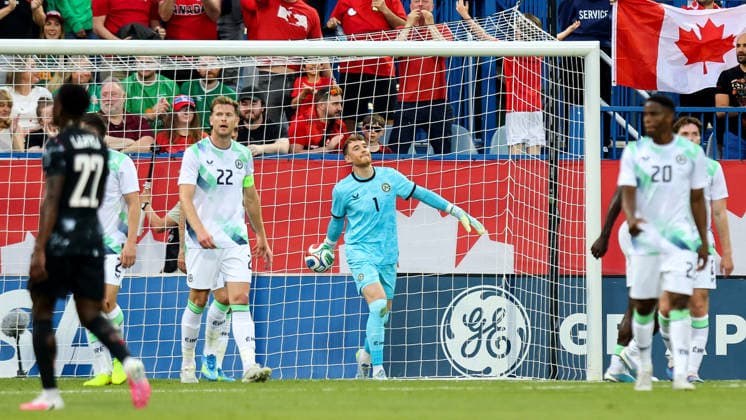 Fußball, Testspiel, Kanada - Irland International Friendly, Länderspiel, Nationalmannschaft Stade Saputo, MontrÃ Mark Travers dejected after conceding 6 6 2026  Copyright: x INPHO RyanxByrnex RB1_9112