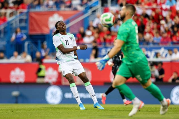 Fußball, Testspiel, Kanada - Irland International Friendly, Länderspiel, Nationalmannschaft Stade Saputo, MontrÃ Jaden Umeh 6 6 2026  Copyright: x INPHO RyanxByrnex RB1_9304