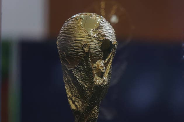 June 5, 2026, Mexico City, Ciudad de Mexico, Mexico: Detail of the official replica of the FIFA World Cup, WM, Weltmeisterschaft, Fussball trophy, during the reception ceremony at the Yancuic Museum. on June 5, 2026 in Iztapalapa, Mexico. Mexico City Mexico - ZUMAe321 20260605_zsa_e321_006 Copyright: xCarlosxSantiagox