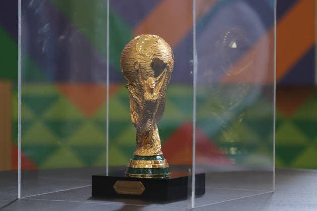 June 5, 2026, Mexico City, Ciudad de Mexico, Mexico: Detail of the official replica of the FIFA World Cup, WM, Weltmeisterschaft, Fussball trophy, during the reception ceremony at the Yancuic Museum. on June 5, 2026 in Iztapalapa, Mexico. Mexico City Mexico - ZUMAe321 20260605_zsa_e321_009 Copyright: xCarlosxSantiagox