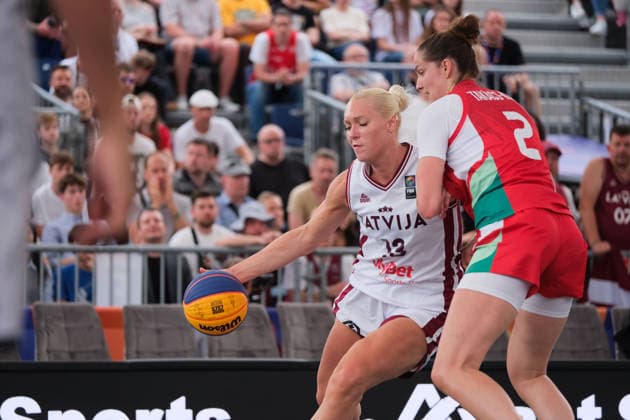June 5, 2026, Warsaw, Masovian Voivodeship, Poland: Latvia s MARTA MISCENKO (13) and Hungary s VIRAG TAKACS-KISS (2) in action during a FIBA 3x3 Basketball World Cup women s last 16 game between Latvia and Hungary in Warsaw, Poland. Warsaw Poland - ZUMAk204 20260605_zip_k204_023 Copyright: xRomanxKozielx