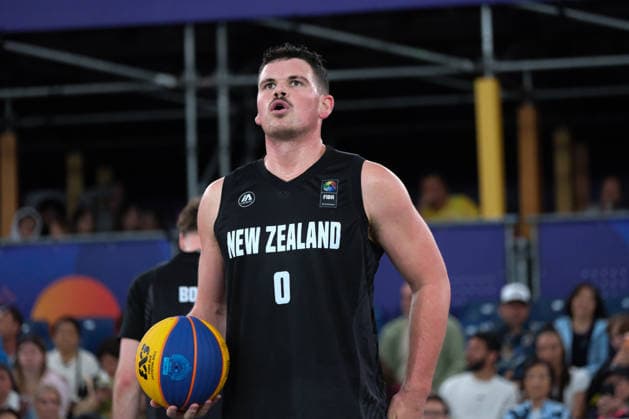June 5, 2026, Warsaw, Masovian Voivodeship, Poland: New Zealand s AIDAN TONGE (0) at the free throw line during a FIBA 3x3 Basketball World Cup men s last 16 game between Latvia and New Zealand in Warsaw, Poland. Basketball 2026: FIBA 3x3 World Cup Men s Last 16: Latvia 21:19 New Zealand  - ZUMAk204 20260605_zip_k204_063 Copyright: xRomanxKozielx