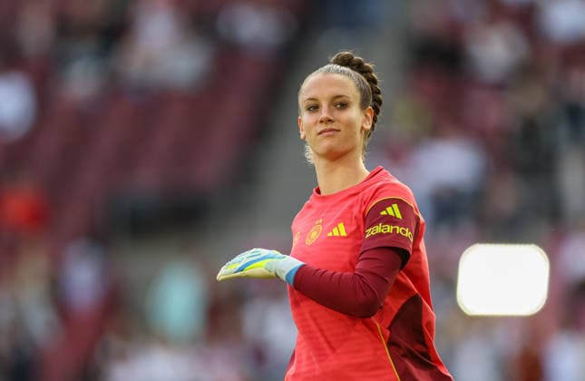 iGER, Köln, Deutschland vs Norwegen, Länderspiel, Fussball, FIFA, Spielzeit 2026 2027, WM-Qualifikation, Rhein-Energie-Stadion, 5. Spieltag im Bild: Ena Mahmutovic (Deutschland Frauen 21) DFB DFL REGULATIONS PROHIBIT ANY USE OF PHOTOGRAPHS AS IMAGE SEQUENCES AND OR QUASI-VIDEO, 05.06.2026 Copyright: HMBxMedia HendrikxHamelau