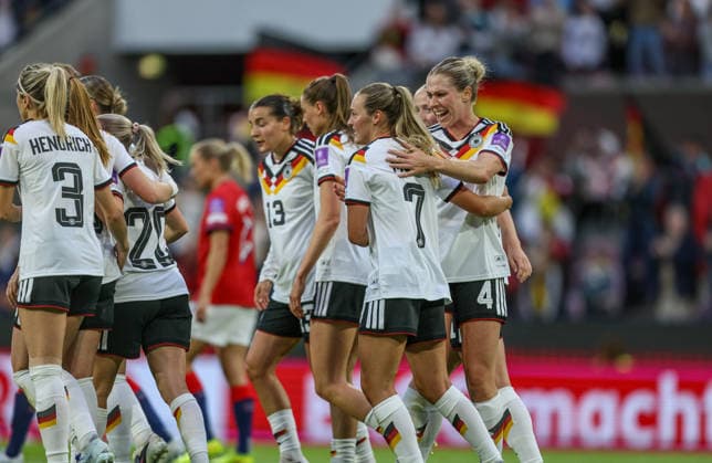 GER, Köln, Deutschland vs Norwegen, Länderspiel, Fussball, FIFA, Spielzeit 2026 2027, WM-Qualifikation, Rhein-Energie-Stadion, 5. Spieltag im Bild: Marie Müller (Deutschland Frauen 7), Tor, Jubel und Freude, Emotionen DFB DFL REGULATIONS PROHIBIT ANY USE OF PHOTOGRAPHS AS IMAGE SEQUENCES AND OR QUASI-VIDEO, 05.06.2026 Copyright: HMBxMedia HendrikxHamelau