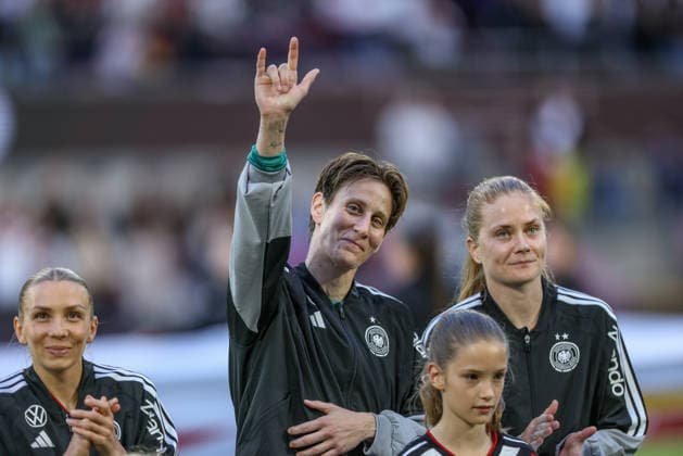 GER, Köln, Deutschland vs Norwegen, Länderspiel, Fussball, FIFA, Spielzeit 2026 2027, WM-Qualifikation, Rhein-Energie-Stadion, 5. Spieltag im Bild: Ann-Katrin Berger (Deutschland Frauen 1) DFB DFL REGULATIONS PROHIBIT ANY USE OF PHOTOGRAPHS AS IMAGE SEQUENCES AND OR QUASI-VIDEO, 05.06.2026 Copyright: HMBxMedia HendrikxHamelau