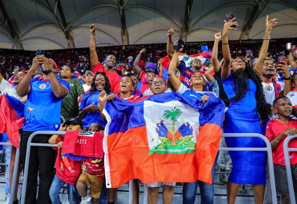International soccer friendly - Haiti vs Peru People cheer on their team during the International soccer friendly between Haiti and Peru in Miami, Florida, USA, 05 June 2026. MIAMI FLORIDA United States  Copyright: xCRISTOBALxHERRERA-ULASHKEVICHx