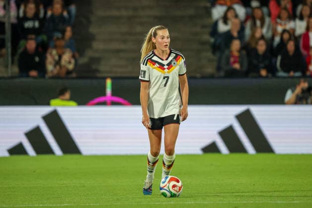 Köln, Deutschland: 05.06. 2026 - WM Qualifikationsspiel Deutschland vs. Norwegen Im Bild: Marie Müller Mueller (Deutschland) Copyright: HMBxMedia MadeleinexFantini
