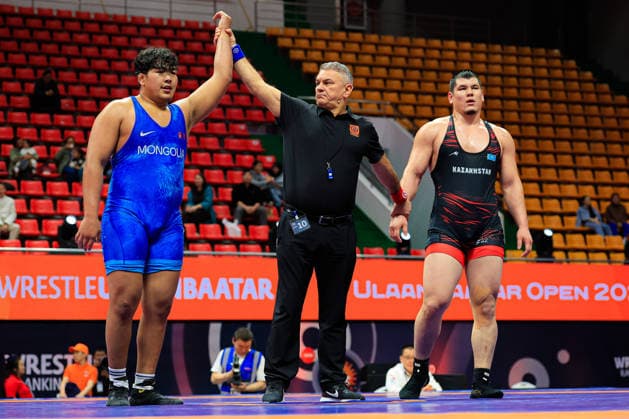 Wrestling Ranking Series Ulaanbaatar Open 130kg GR - Nambardagva Batbayar (MGL) df. Olzhas Syrlybay (KAZ)