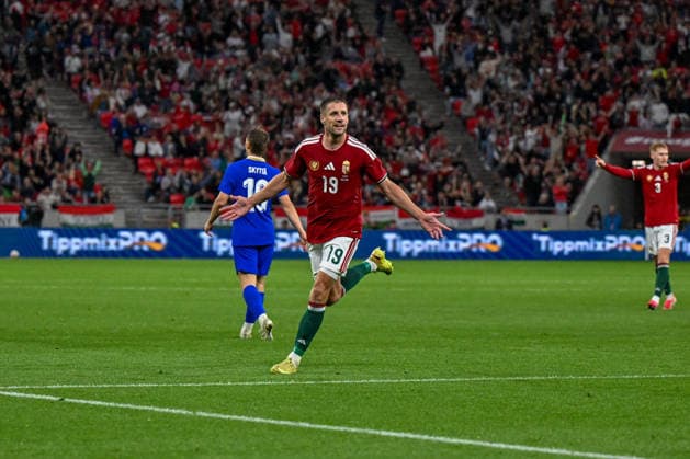 FOOTBALL - Friendly - Hungary vs Finland Photo by IPA ABACAPRESS.COM85364863 - Happiness of Barnabas Varga (Hungary) after scores the 2nd goal during the UEFA friendly match between Hungary vs Finland, 5th June 2026 at the Puskas Arena, Budapest, Hungary Budapest Hungary  Copyright: xIPAxSport ABACAx