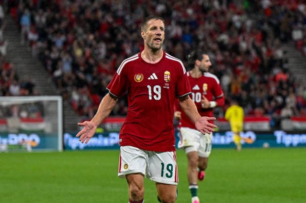 FOOTBALL - Friendly - Hungary vs Finland Photo by IPA ABACAPRESS.COM85364908 - Happiness of Barnabas Varga (Hungary) after scores the 2nd goal during the UEFA friendly match between Hungary vs Finland, 5th June 2026 at the Puskas Arena, Budapest, Hungary Budapest Hungary  Copyright: xIPAxSport ABACAx
