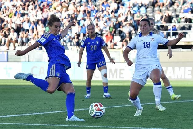 Calcio - FIFA World Cup, WM, Weltmeisterschaft, Fussball Women Photo by IPA ABACAPRESS.COM85364877 - Cristiana Girelli (Italy) opportunity during Women s European Qualifiers 2027 - Italy vs Serbia, FIFA World Cup match in Pisa, Italy, June 05 2026 Pisa Italy  Copyright: xIPAxSport ABACAx