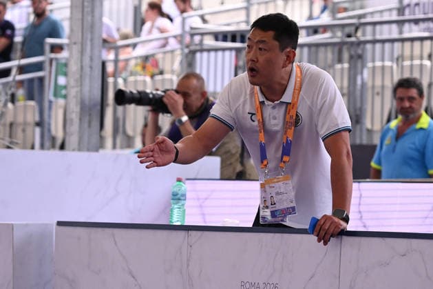 CONTACT - Taekwondo - World Taekwondo Rome Grand Prix 2026 Photo by IPA ABACAPRESS.COM85366080 - Coach of Ozoda SOBIRJONOVA (UZB) during quarter finals round Women -67kg of World Taekwondo Grand Prix at Foro Italico, June 5, 2026, Rome, Italy. Roma Italy  Copyright: xIPAxSport ABACAx