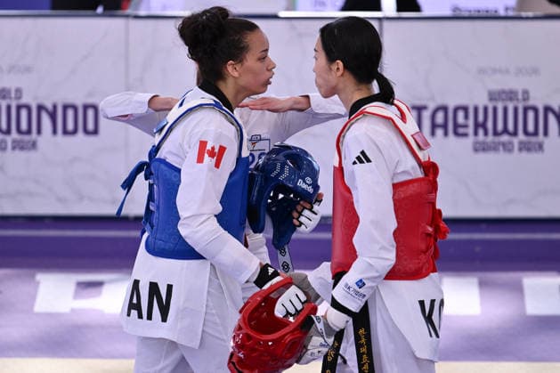 CONTACT - Taekwondo - World Taekwondo Rome Grand Prix 2026 Photo by IPA ABACAPRESS.COM85365986 - Yu-jin KIM (KOR) vs Ella BREWSTER (CAN) during semi finals round Women -57kg of World Taekwondo Grand Prix at Foro Italico, June 5, 2026, Rome, Italy. Roma Italy  Copyright: xIPAxSport ABACAx